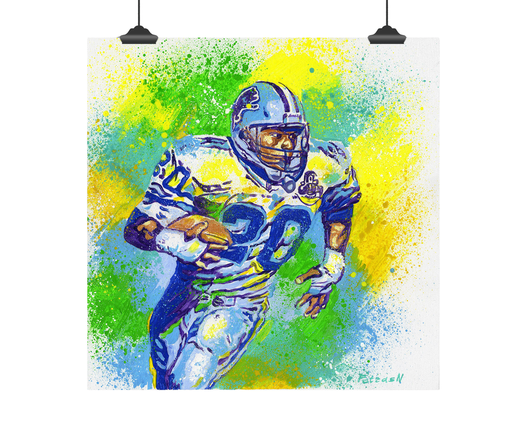 Barry Sanders Art Print: Canvas or Paper