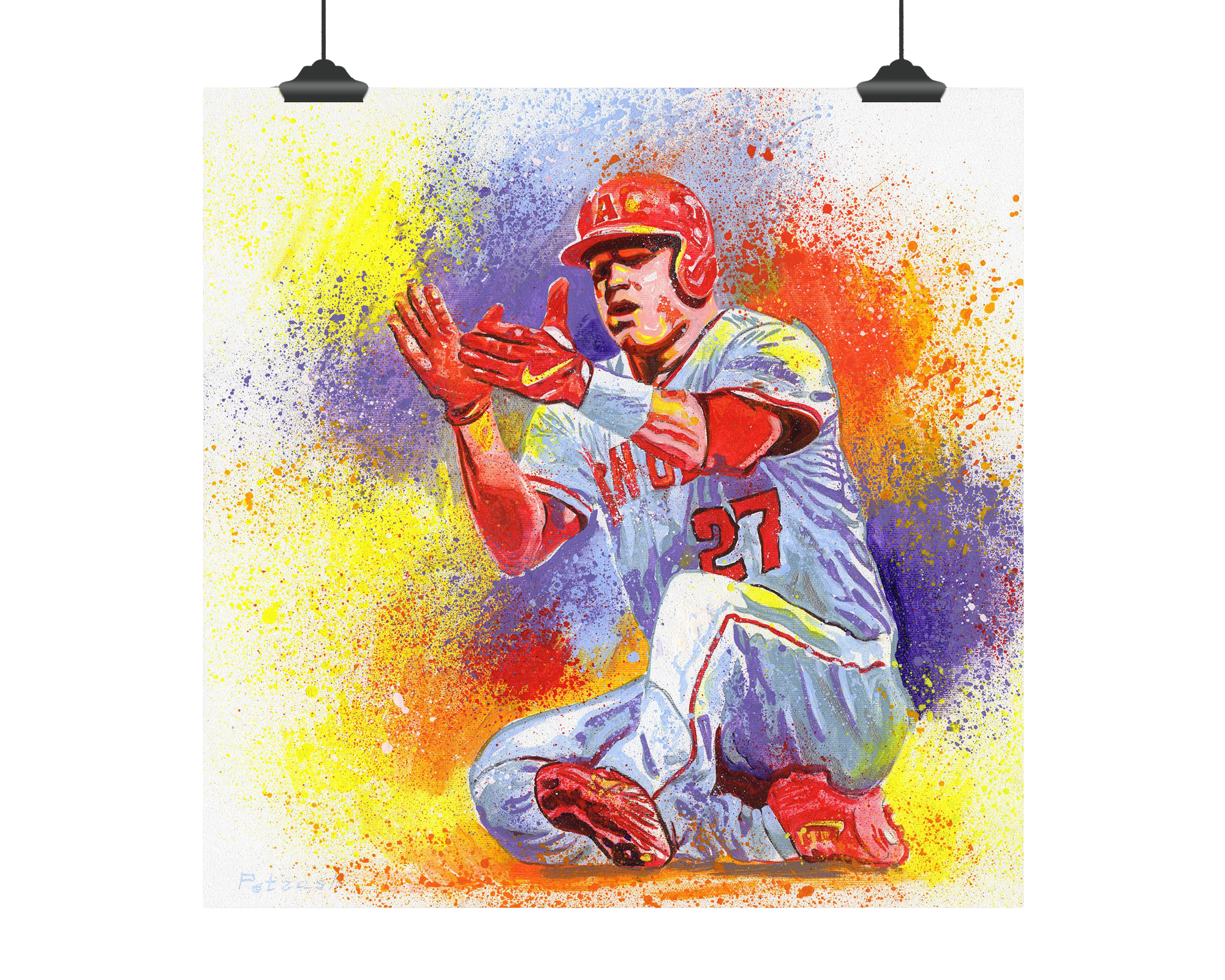 Mike Trout Art Print: Canvas or Paper
