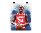 Hakeem Olajuwon Art Print: Canvas or Paper