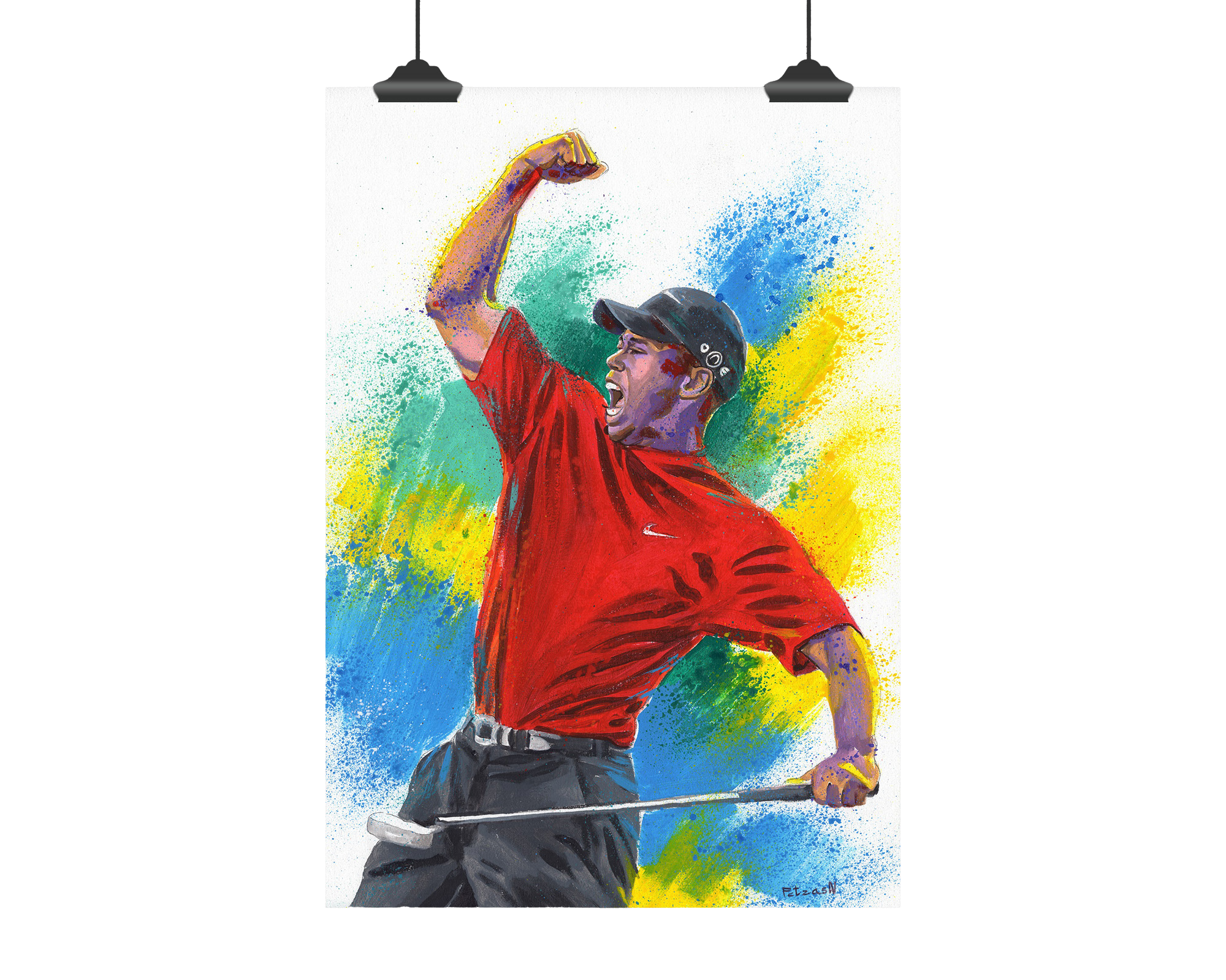 Tiger Woods Art Print: Canvas or Paper