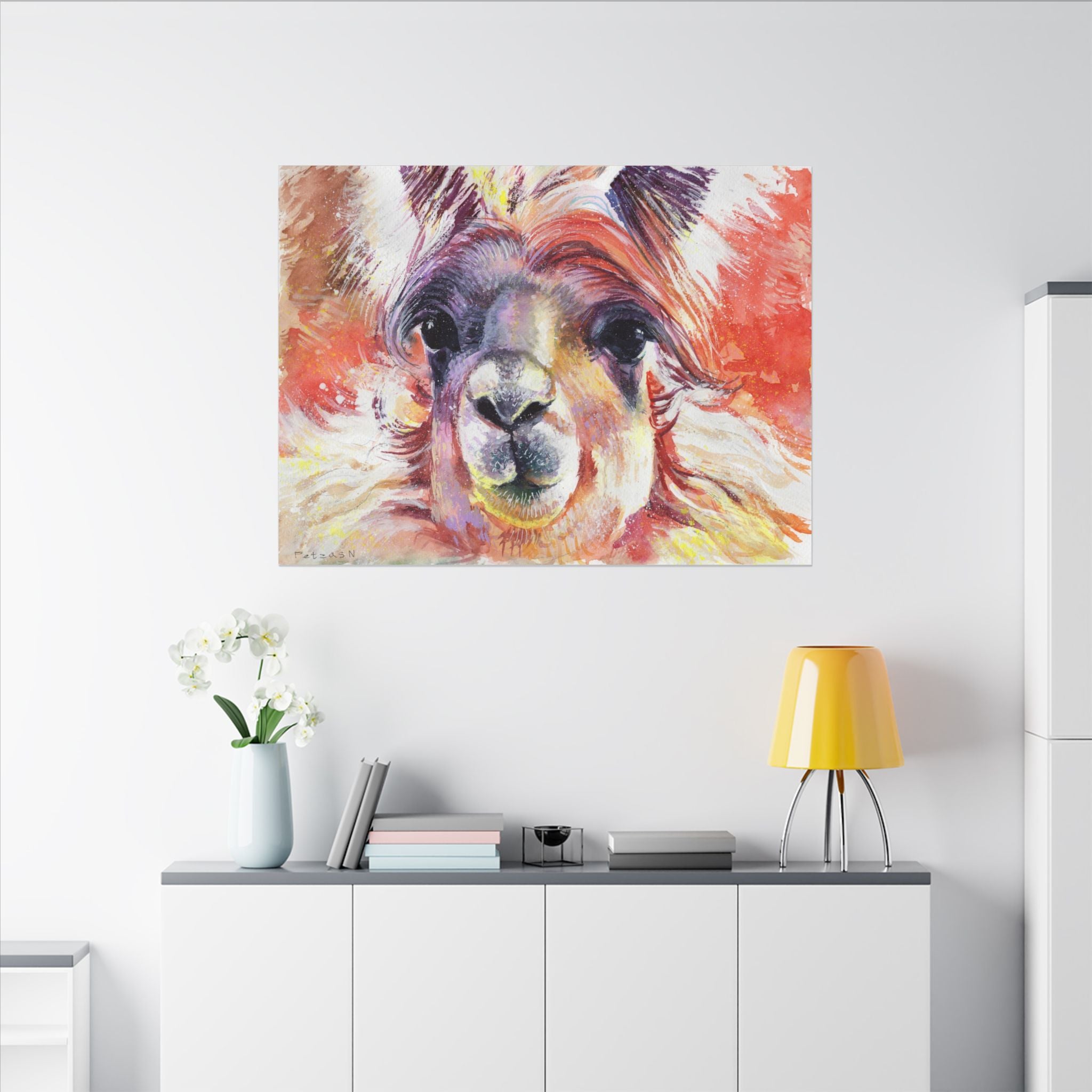 Llama Art Print: Canvas or Paper