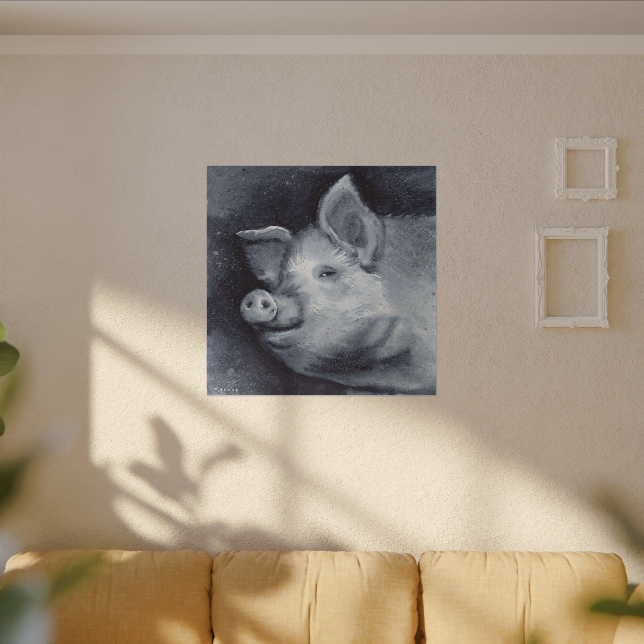 Pig Art Print: Canvas or Paper