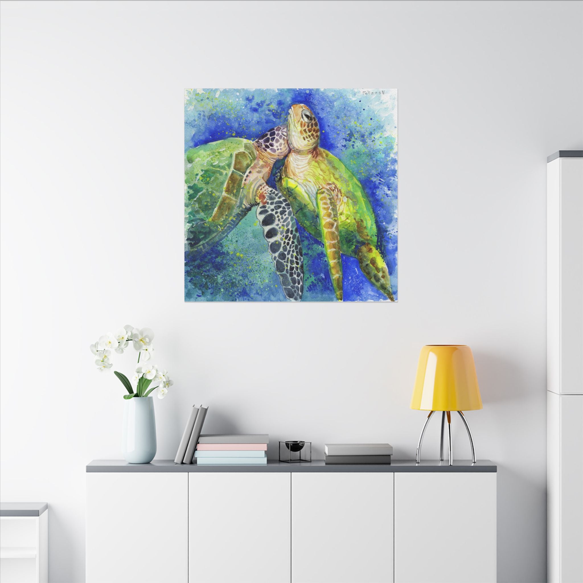 Sea Turtles Art Print: Canvas or Paper