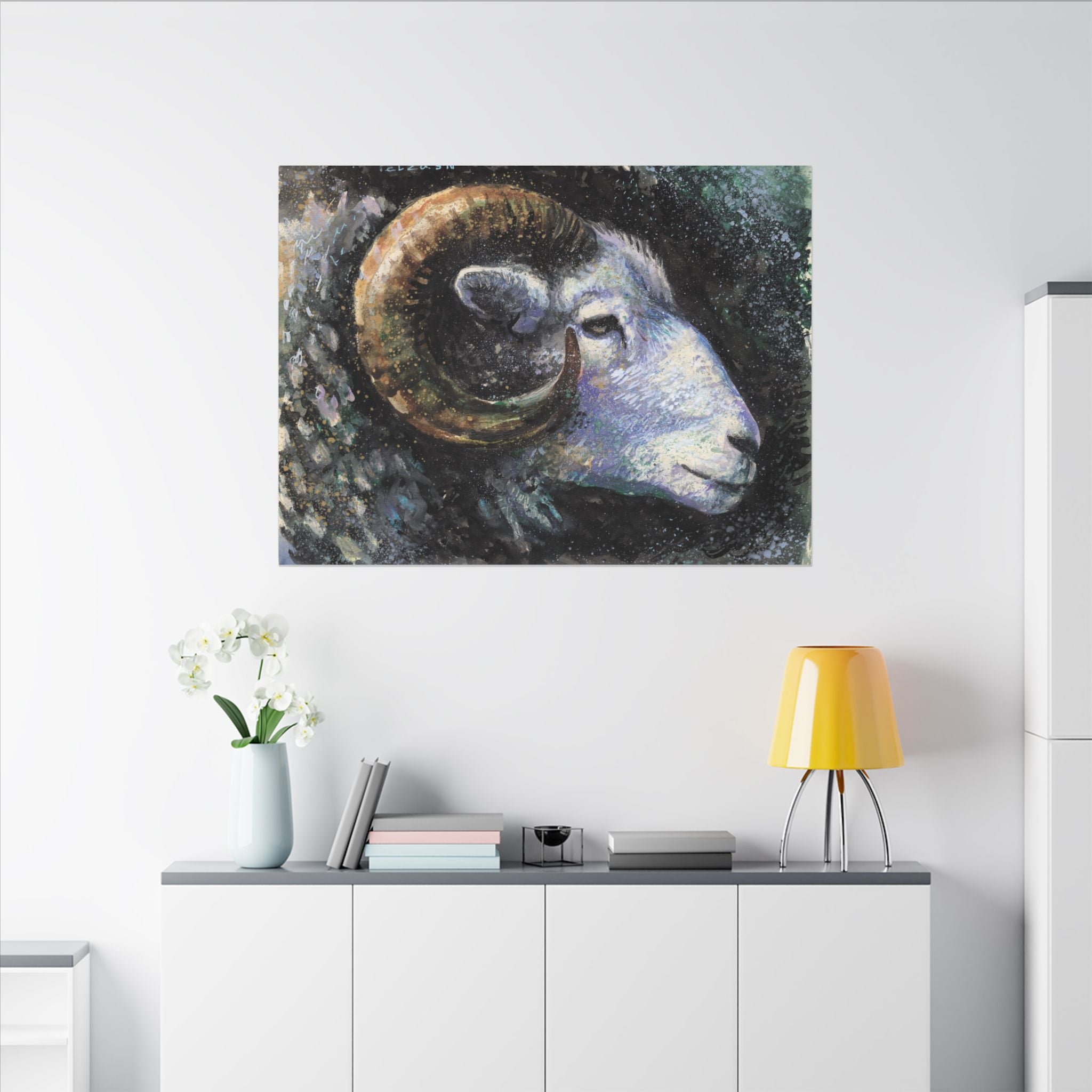 Ram Art Print: Canvas or Paper