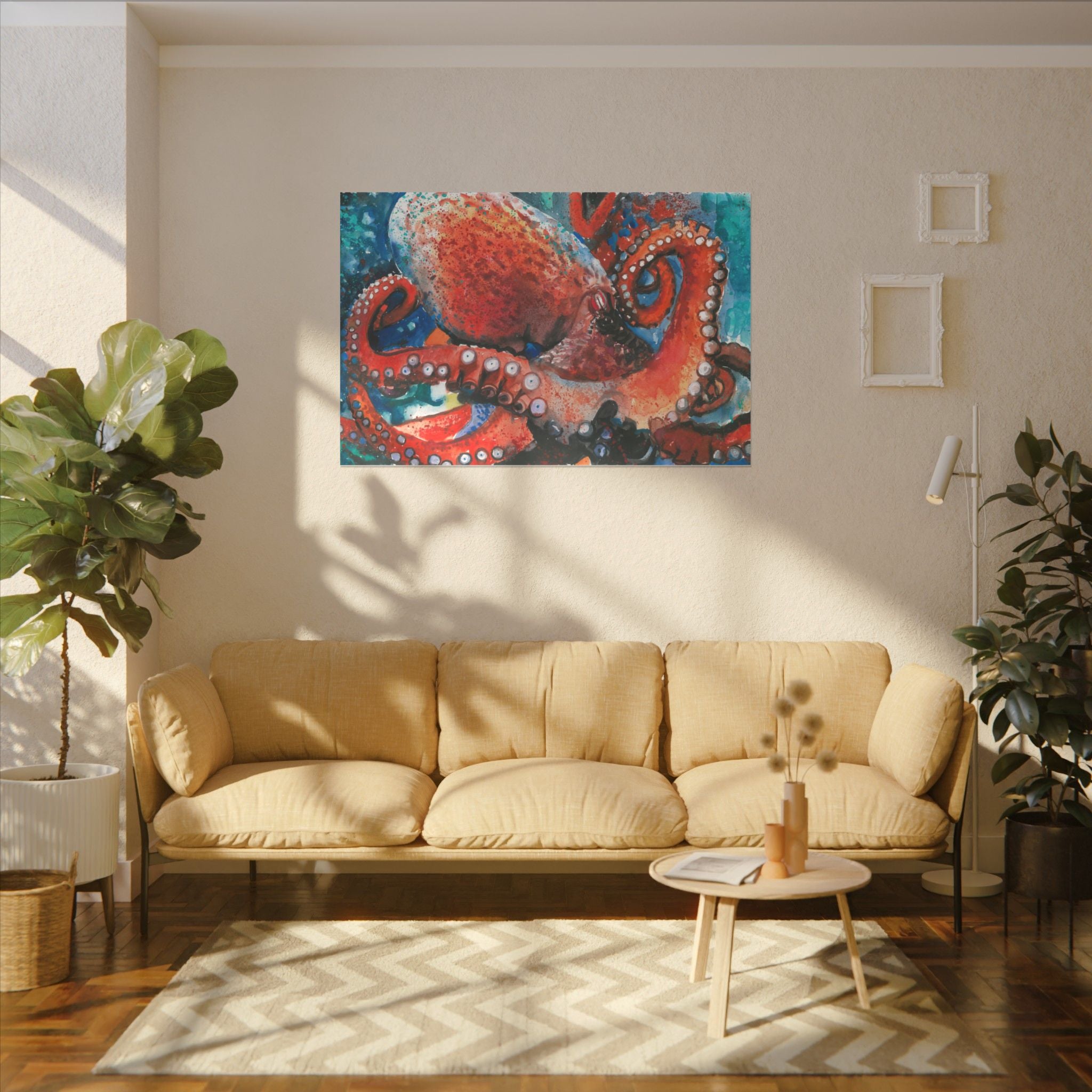 Octopus Art Print: Canvas or Paper