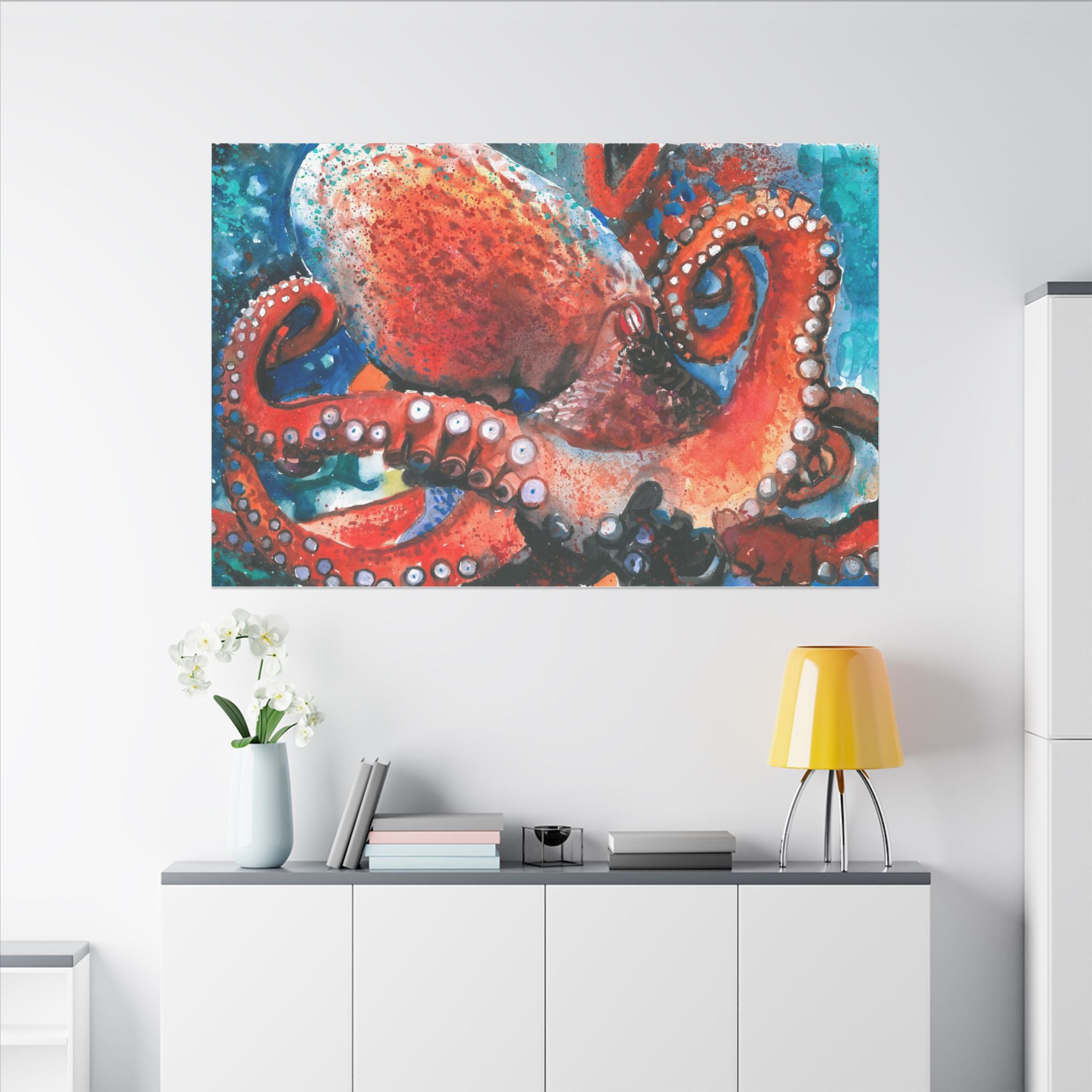 Octopus Art Print: Canvas or Paper