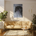 Black Horse Art Print: Canvas or Paper