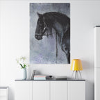 Black Horse Art Print: Canvas or Paper