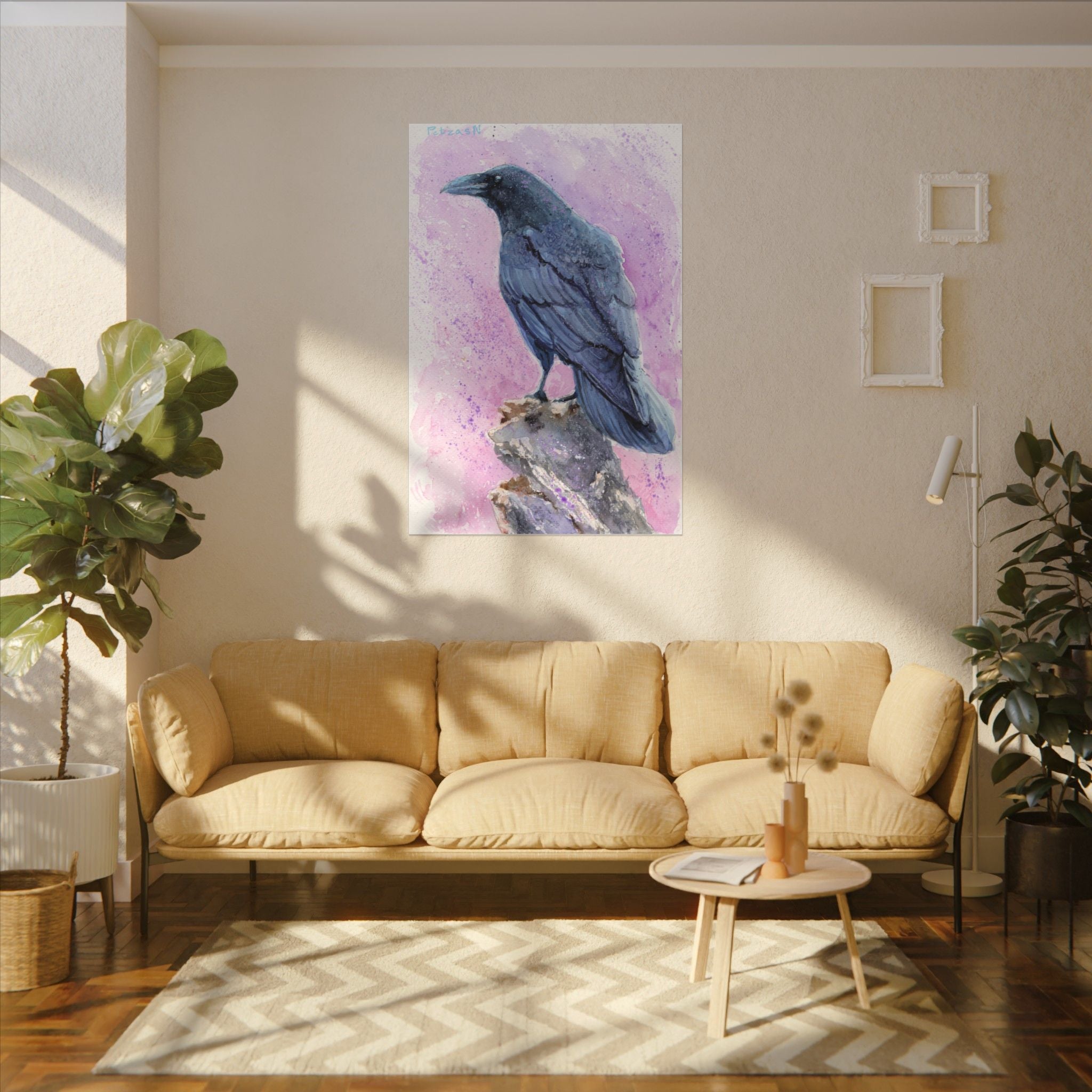 Raven Art Print: Canvas or Paper