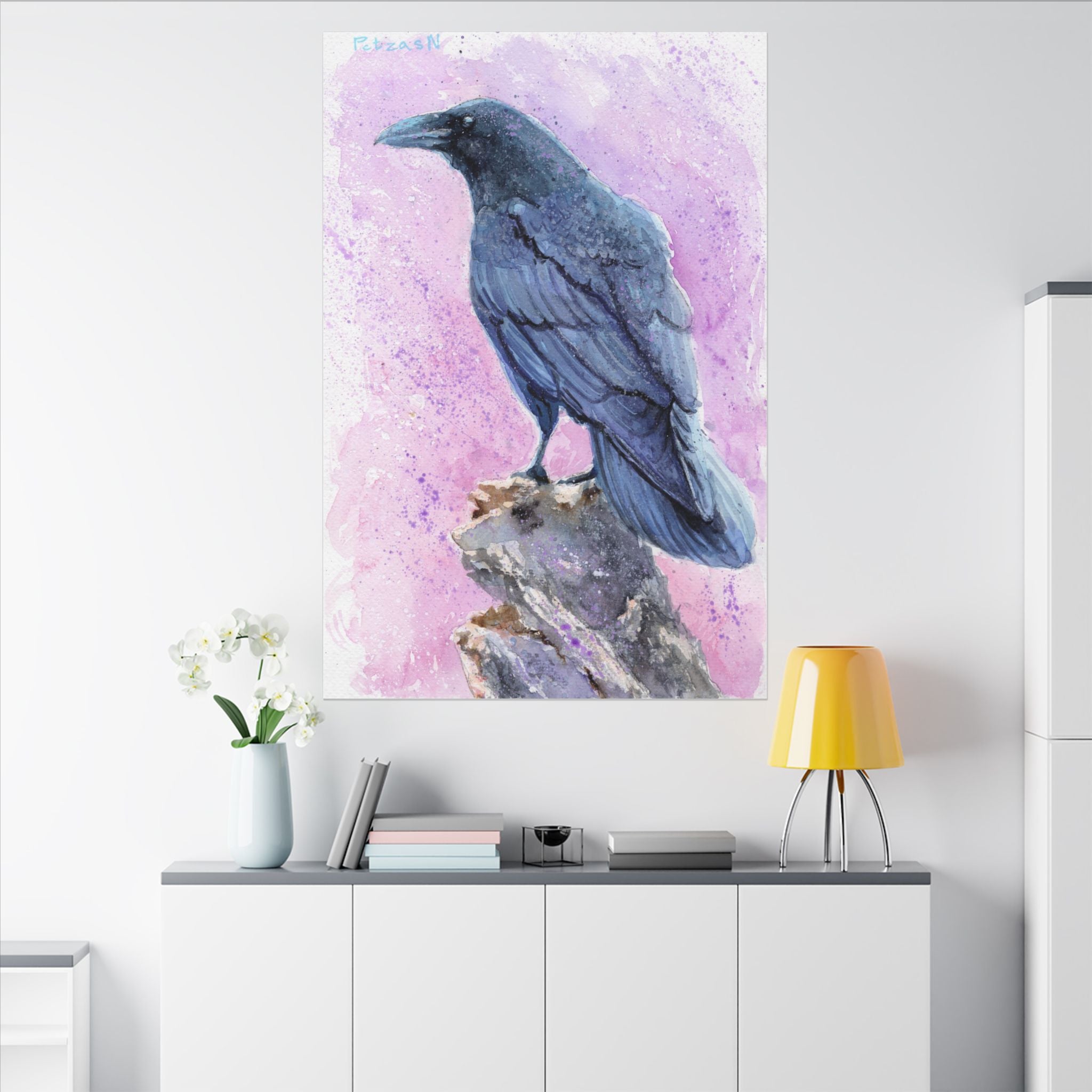 Raven Art Print: Canvas or Paper