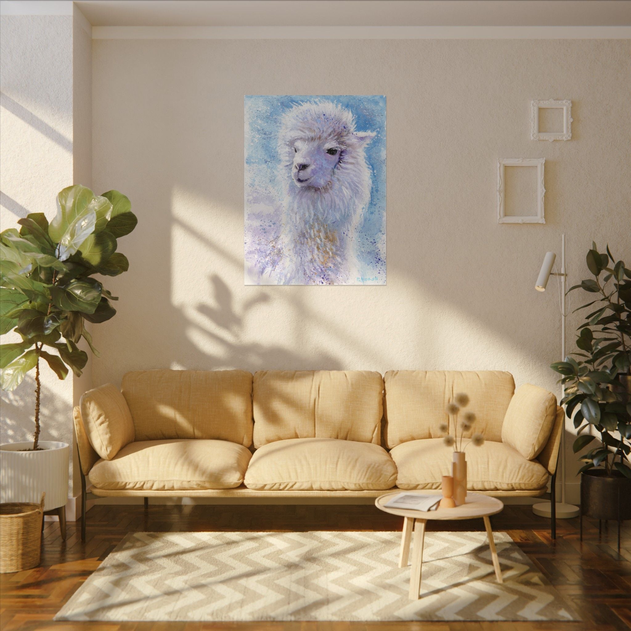 Alpaca Art Print: Canvas or Paper