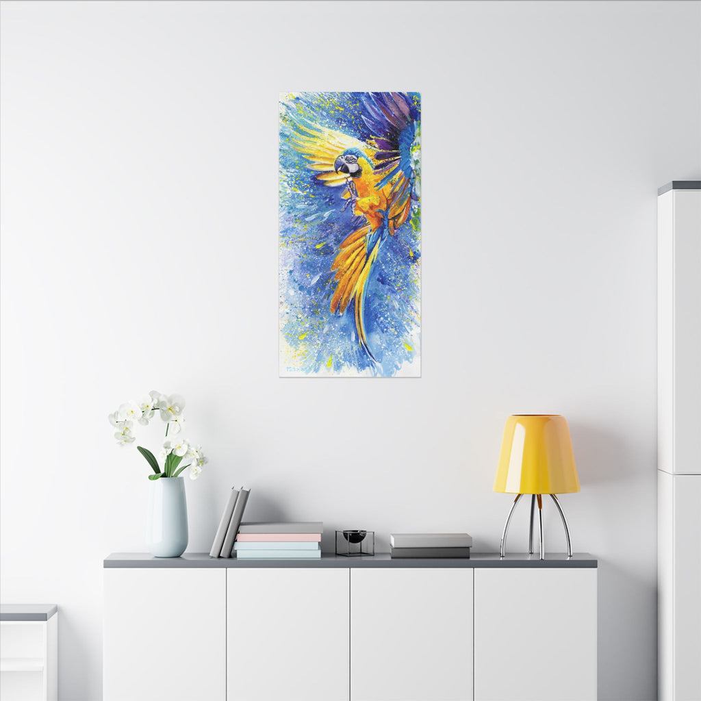 Macaw Parrot Art Print: Canvas or Paper
