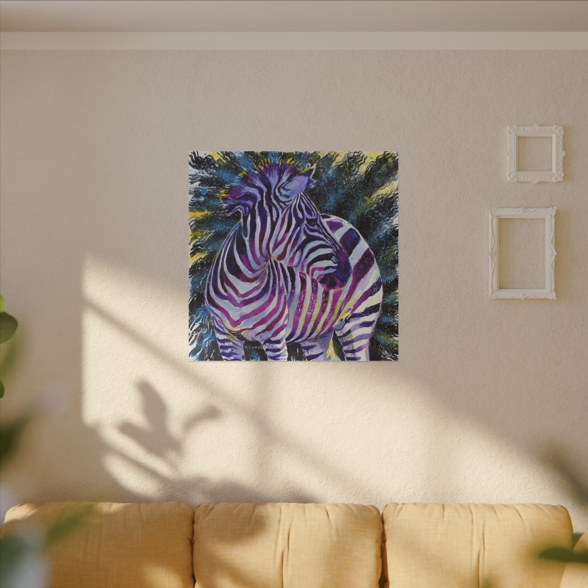 Zebra Art Print: Canvas or Paper