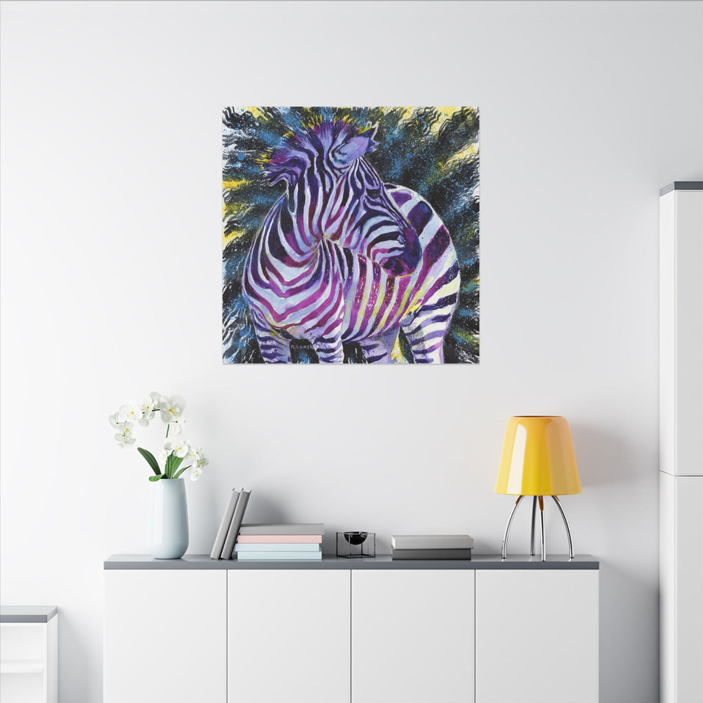 Zebra Art Print: Canvas or Paper