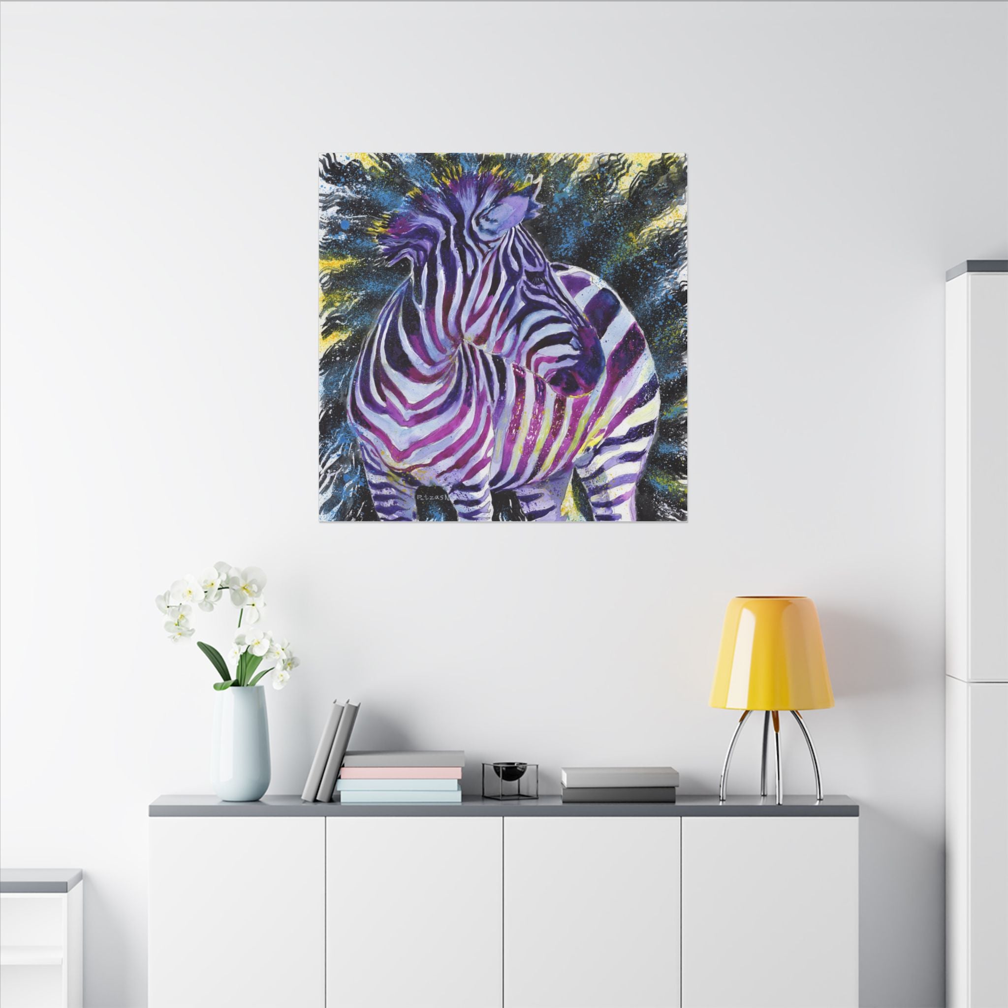 Zebra Art Print: Canvas or Paper