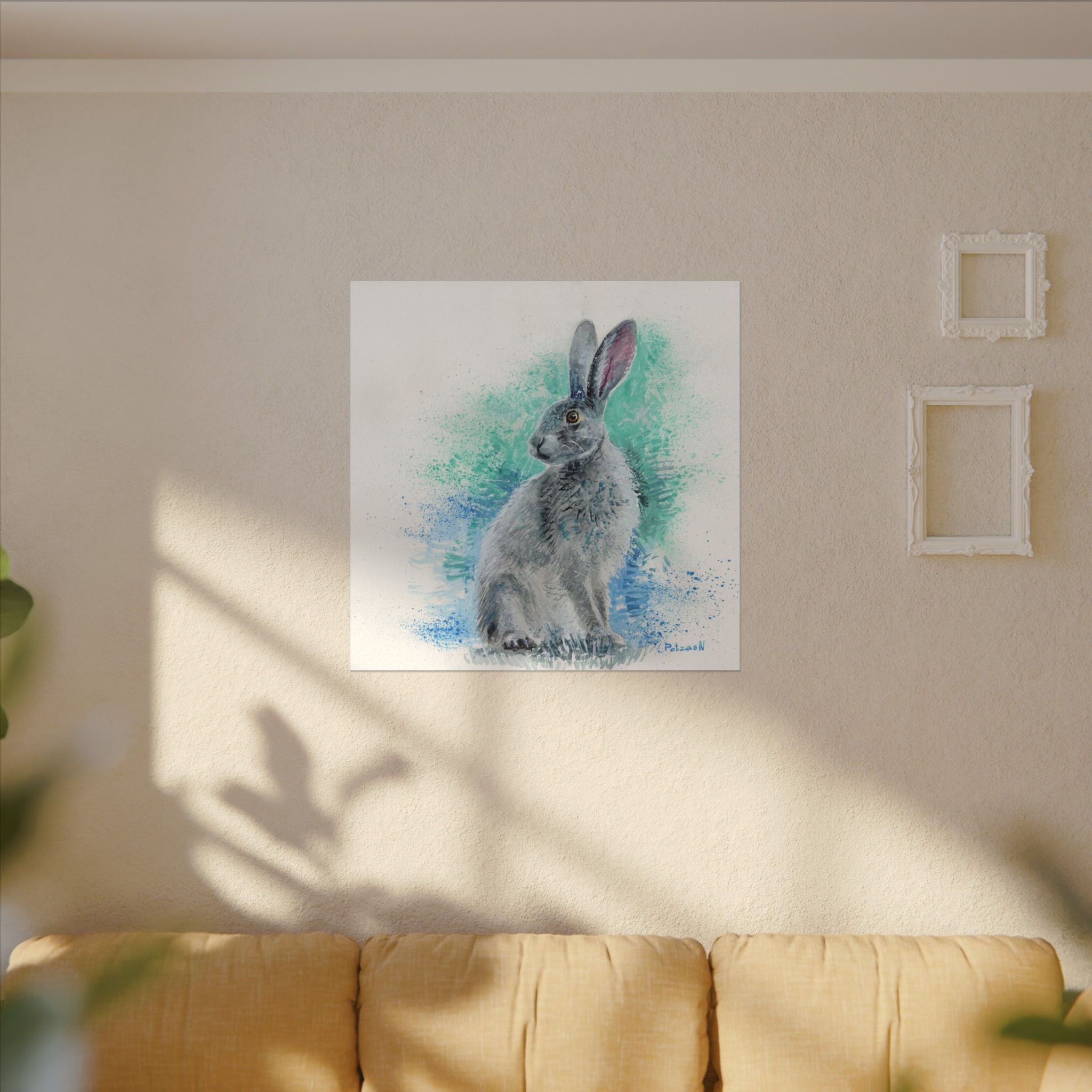 Rabbit Art Print: Canvas or Paper