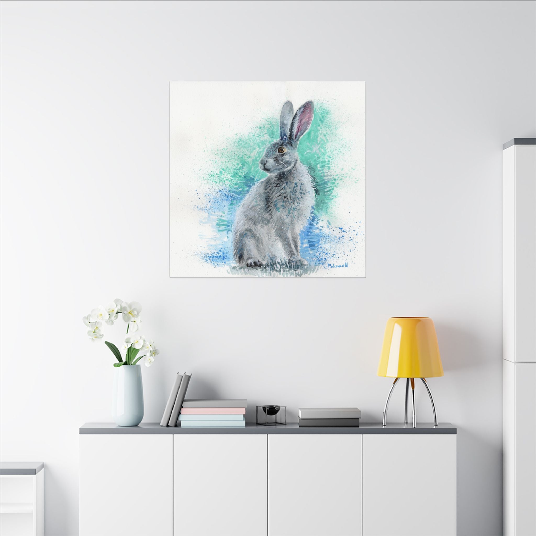 Rabbit Art Print: Canvas or Paper