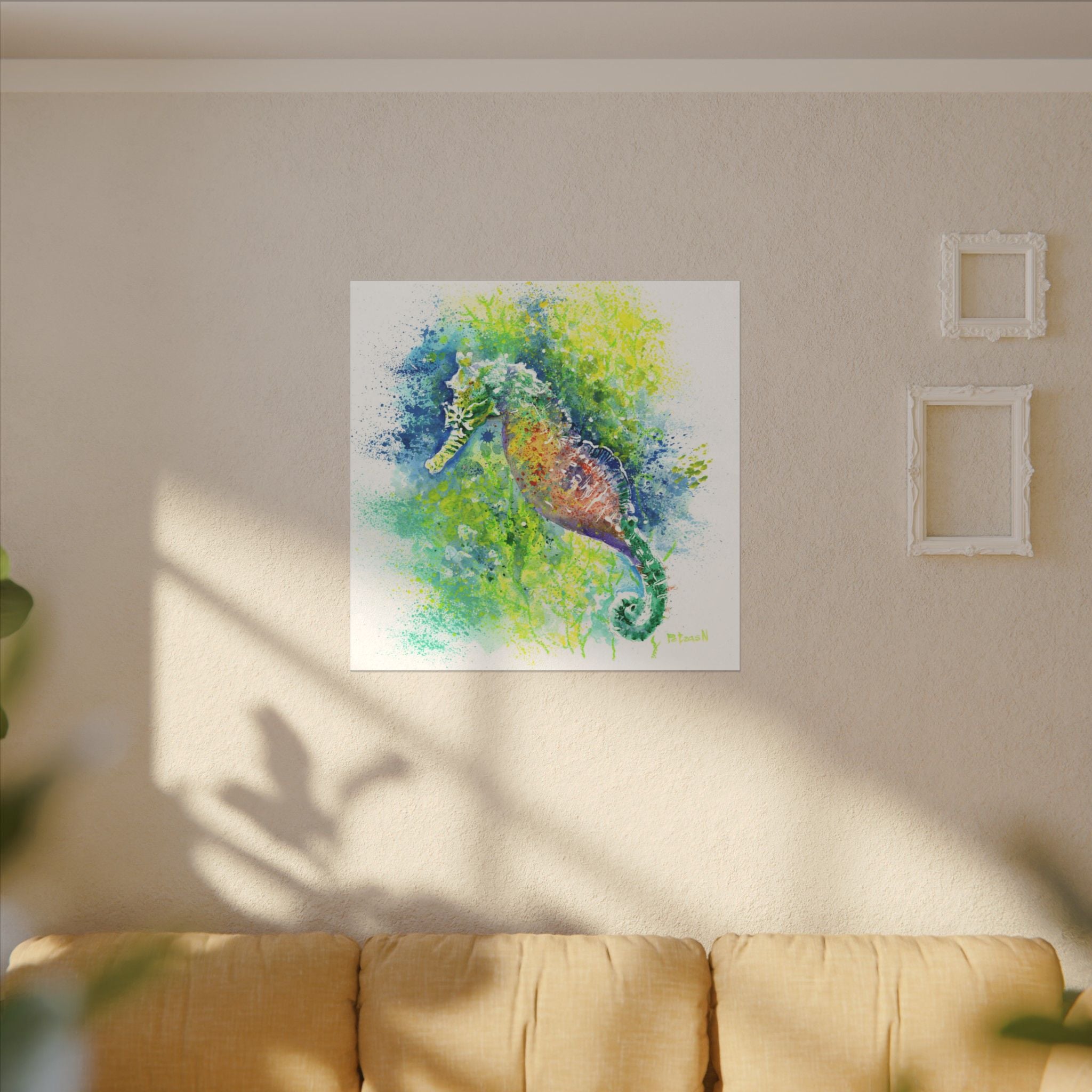 Seahorse Art Print: Canvas or Paper
