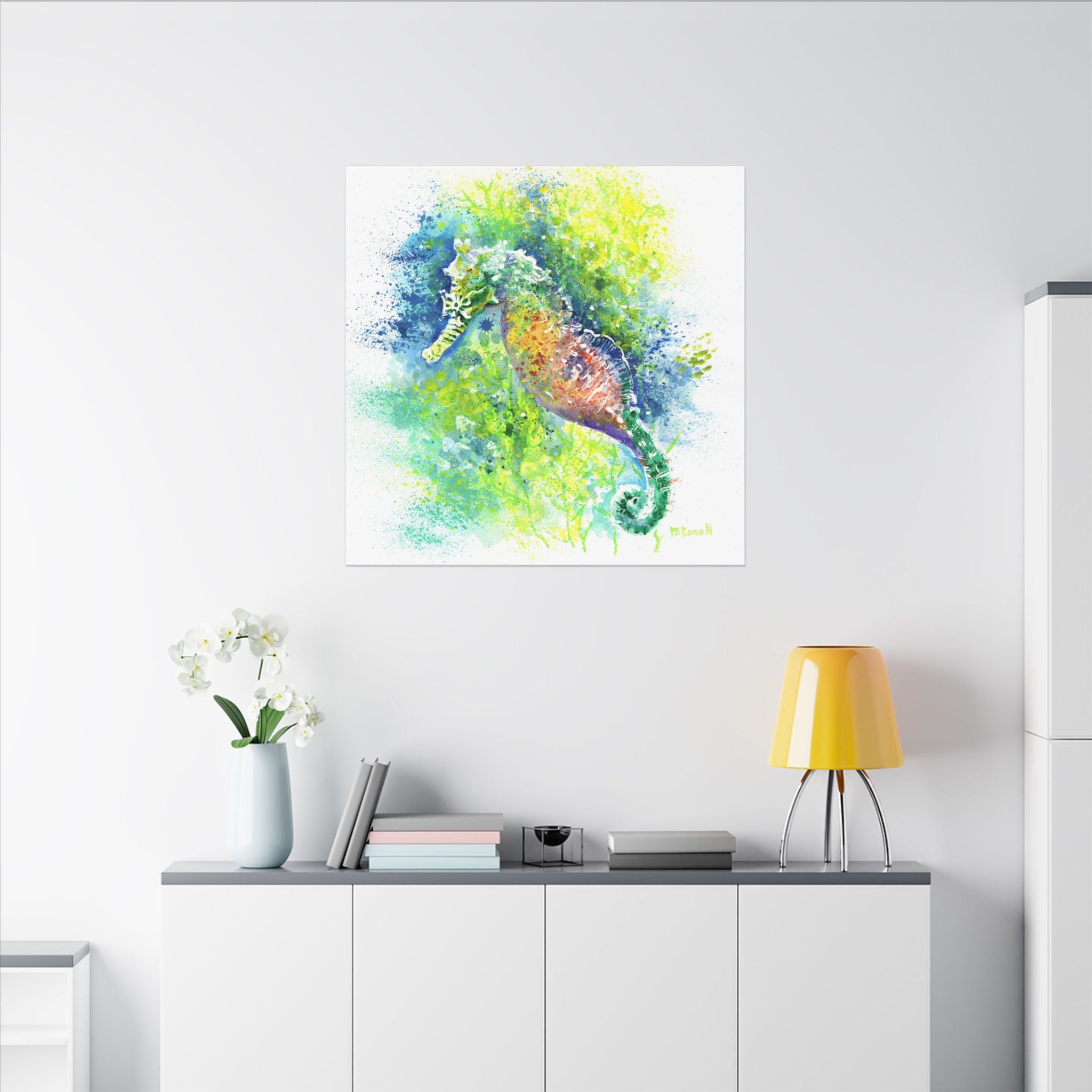 Seahorse Art Print: Canvas or Paper