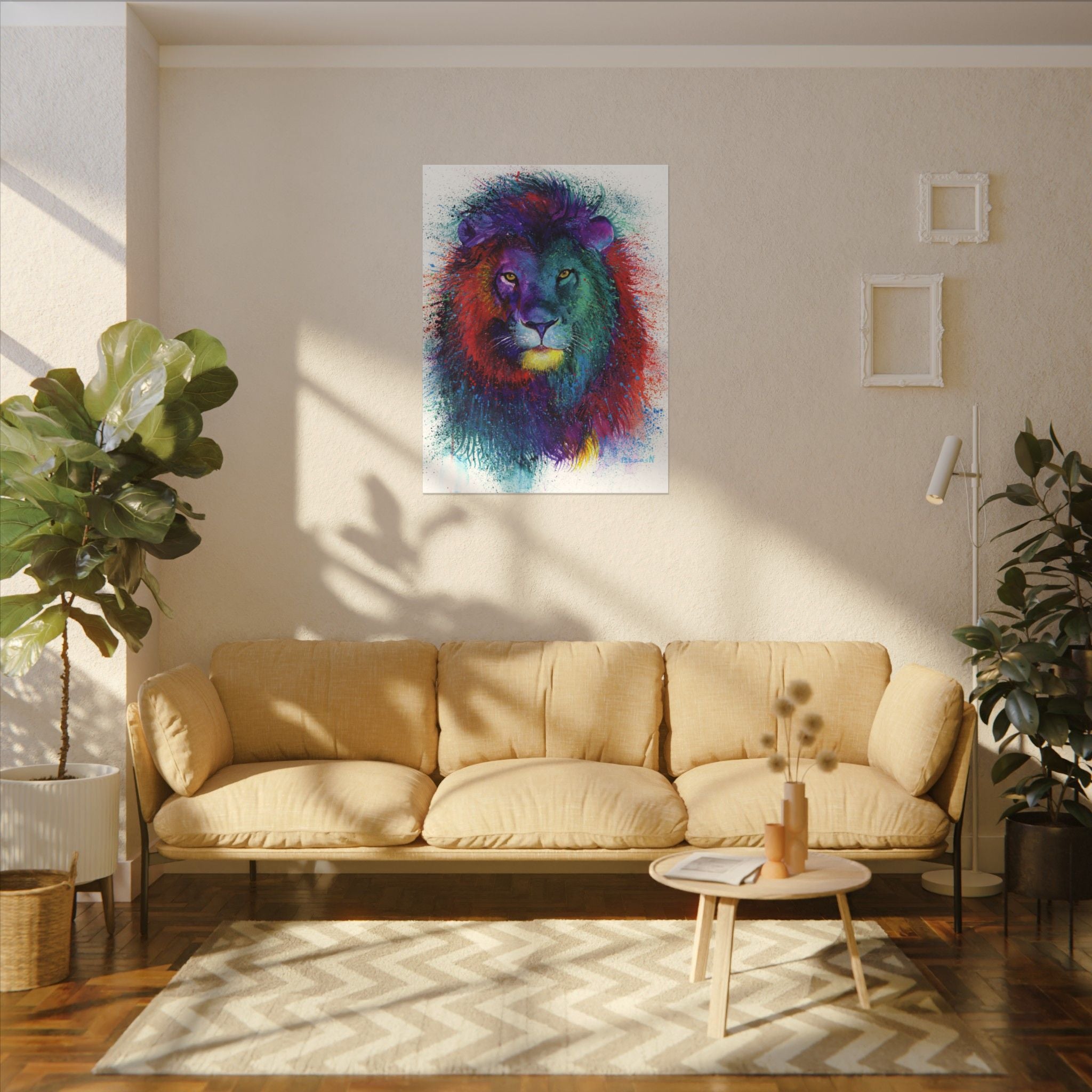 Lion Art Print: Canvas or Paper