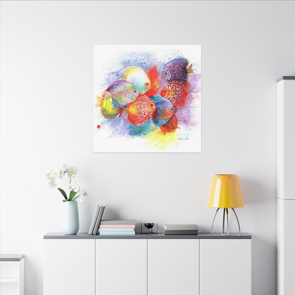 Discus Fish Art Print: Canvas or Paper