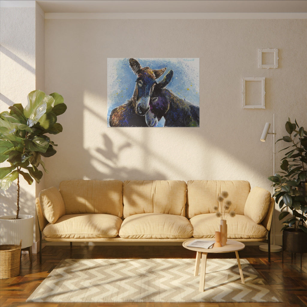 Donkeys Art Print: Canvas or Paper