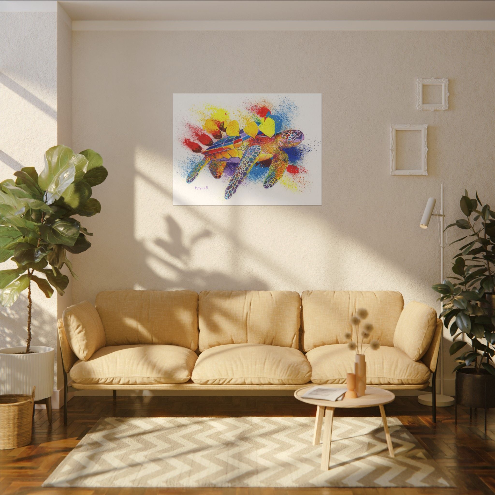 Sea Turtle Art Print: Canvas or Paper