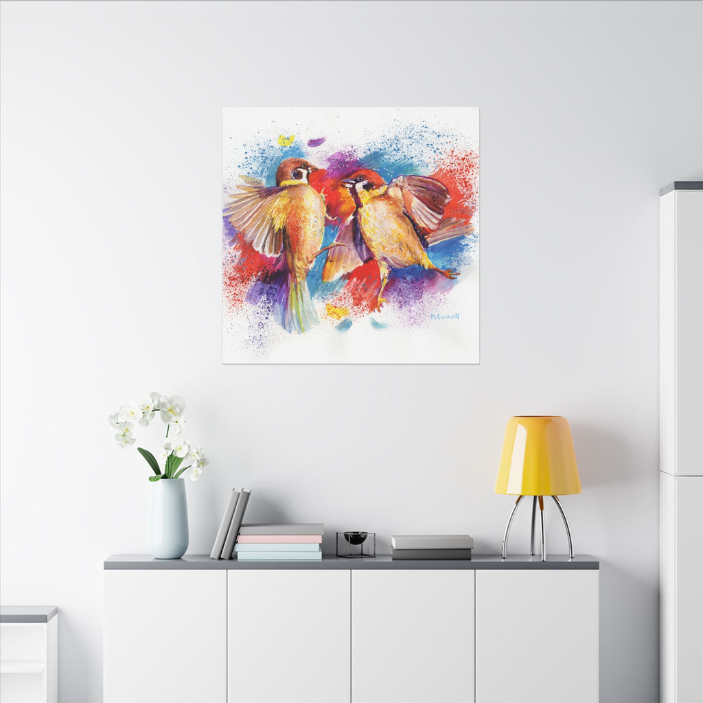 Sparrows Art Print: Canvas or Paper