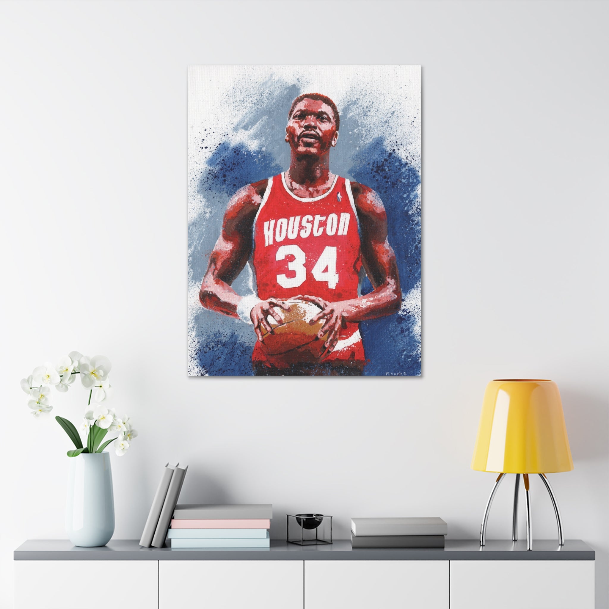 Hakeem Olajuwon Art Print: Canvas or Paper