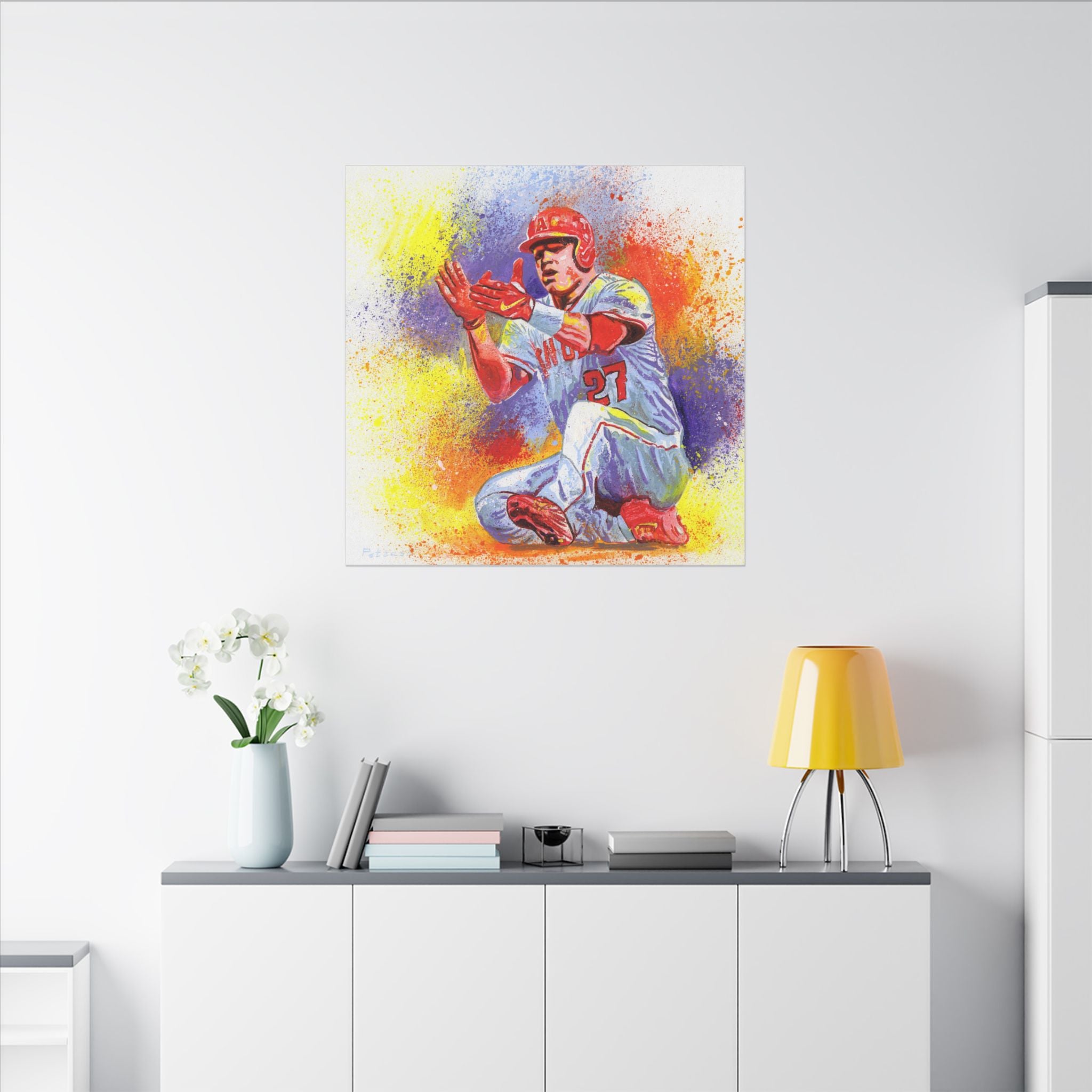 Mike Trout Art Print: Canvas or Paper