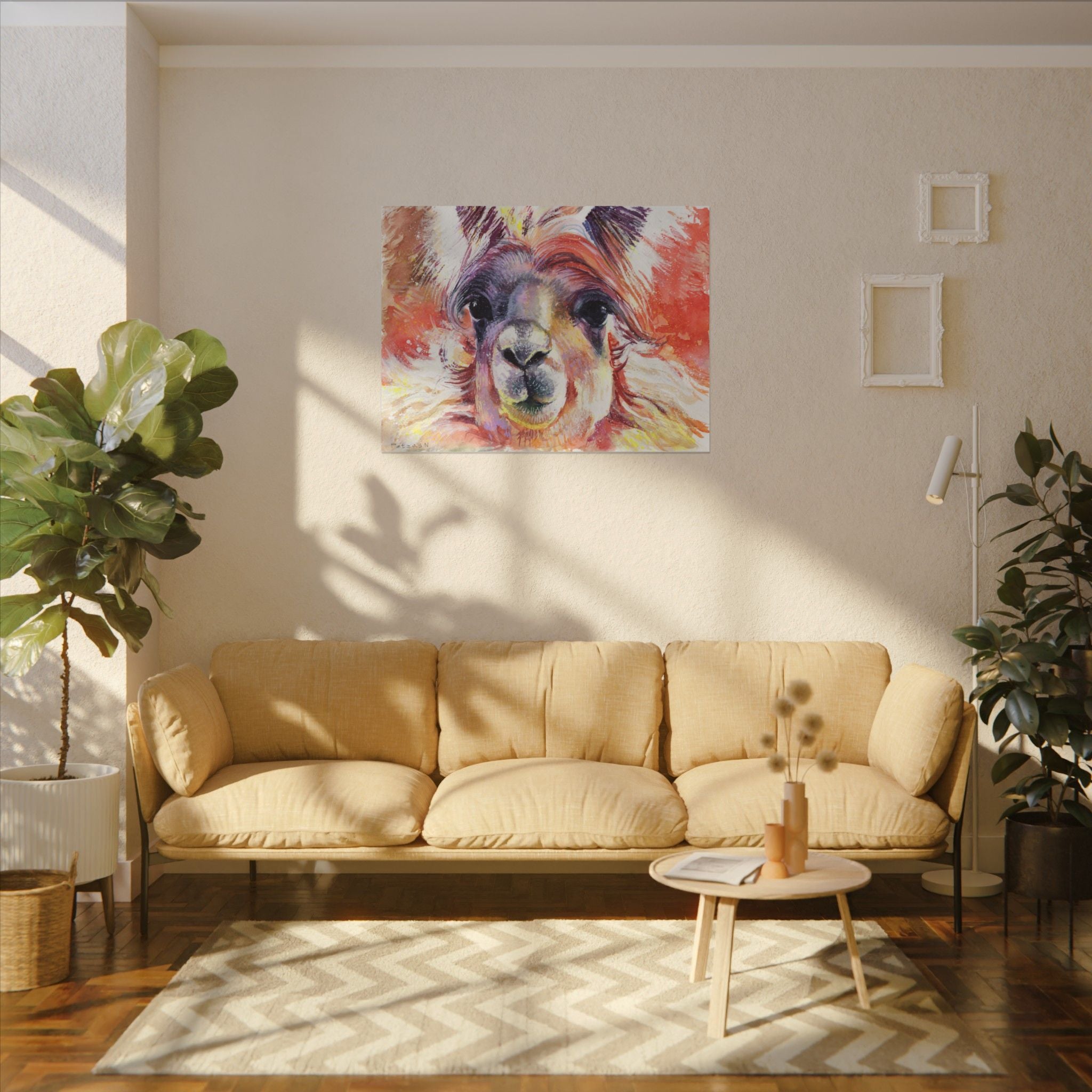 Llama Art Print: Canvas or Paper