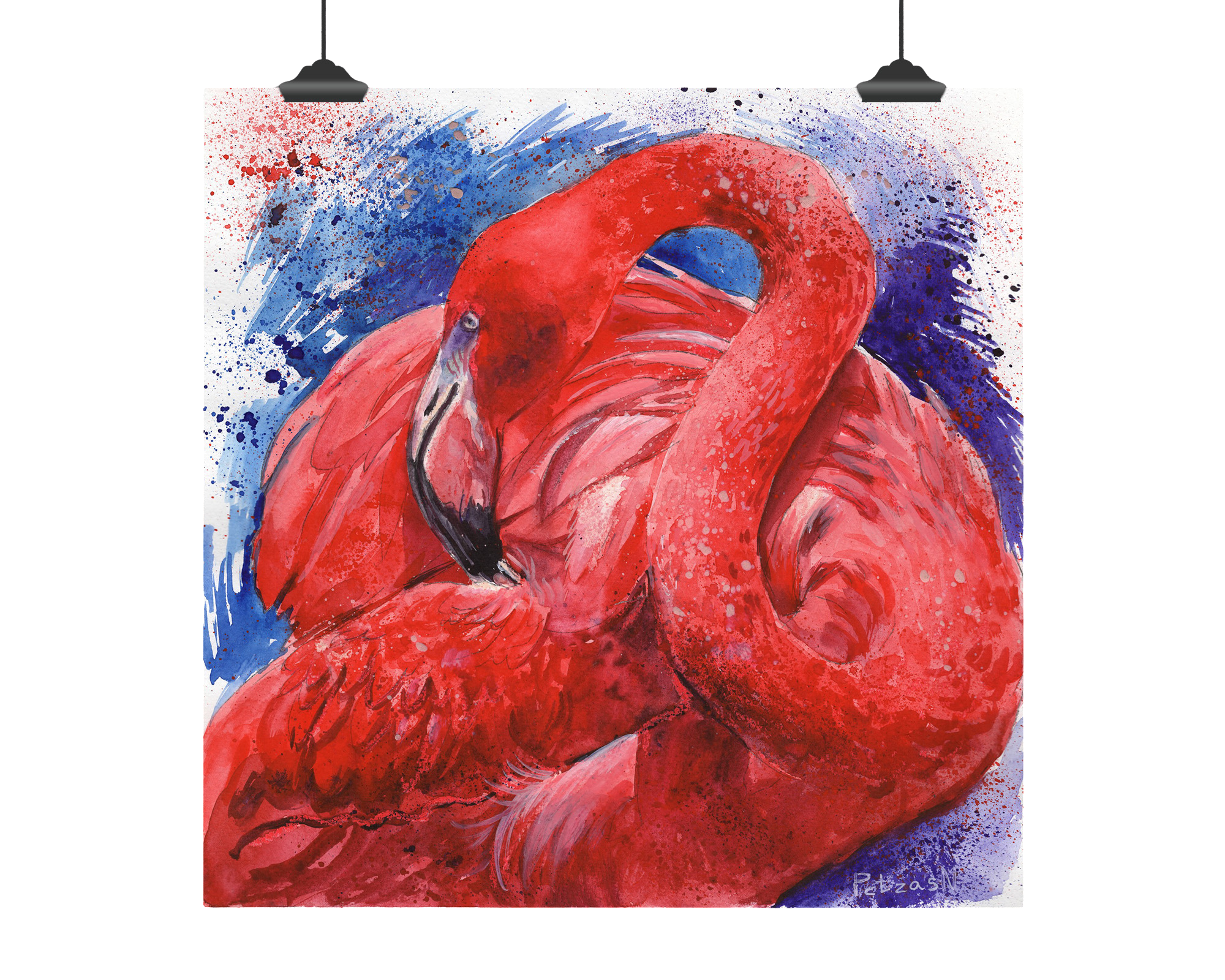Flamingo Art Print: Canvas or Paper