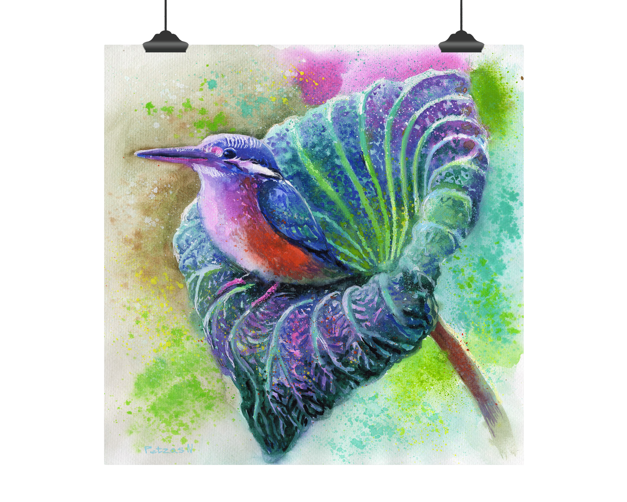 Kingfisher Art Print: Canvas or Paper