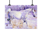 White Horse Art Print: Canvas or Paper