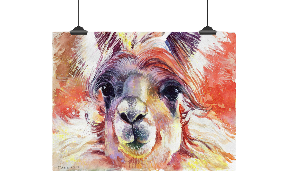Llama Art Print: Canvas or Paper