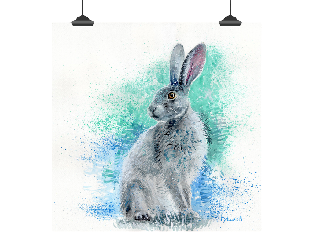 Rabbit Art Print: Canvas or Paper