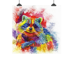 Raccoon Art Print: Canvas or Paper