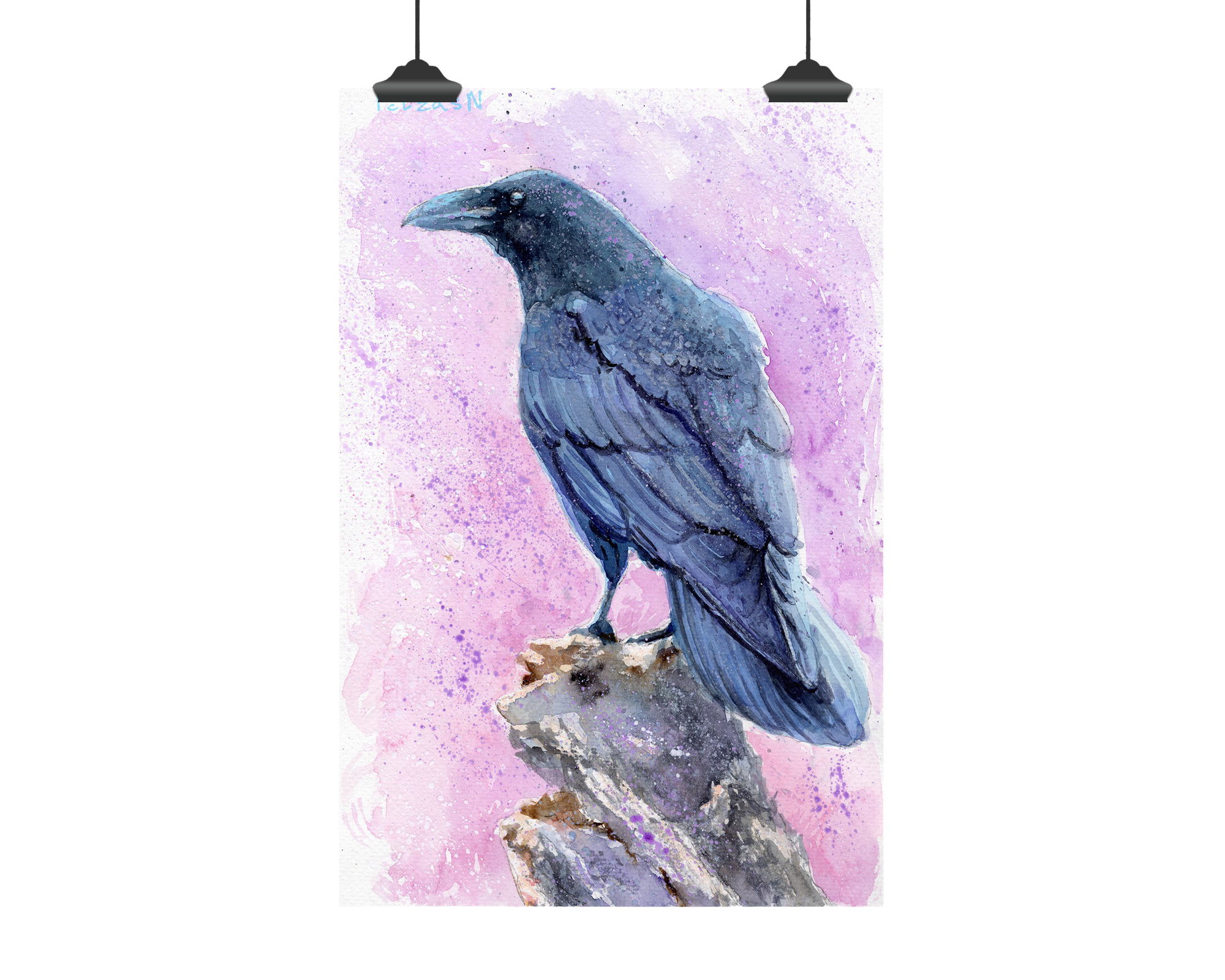 Raven Art Print: Canvas or Paper