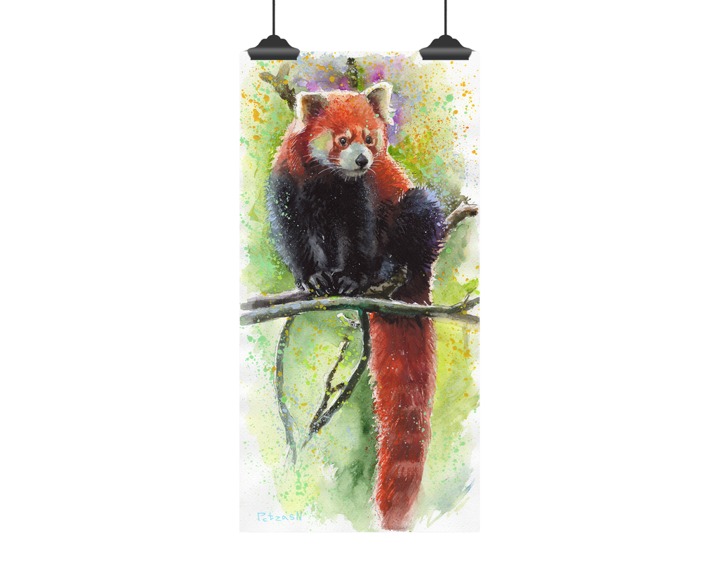 Red Panda Art Print: Canvas or Paper