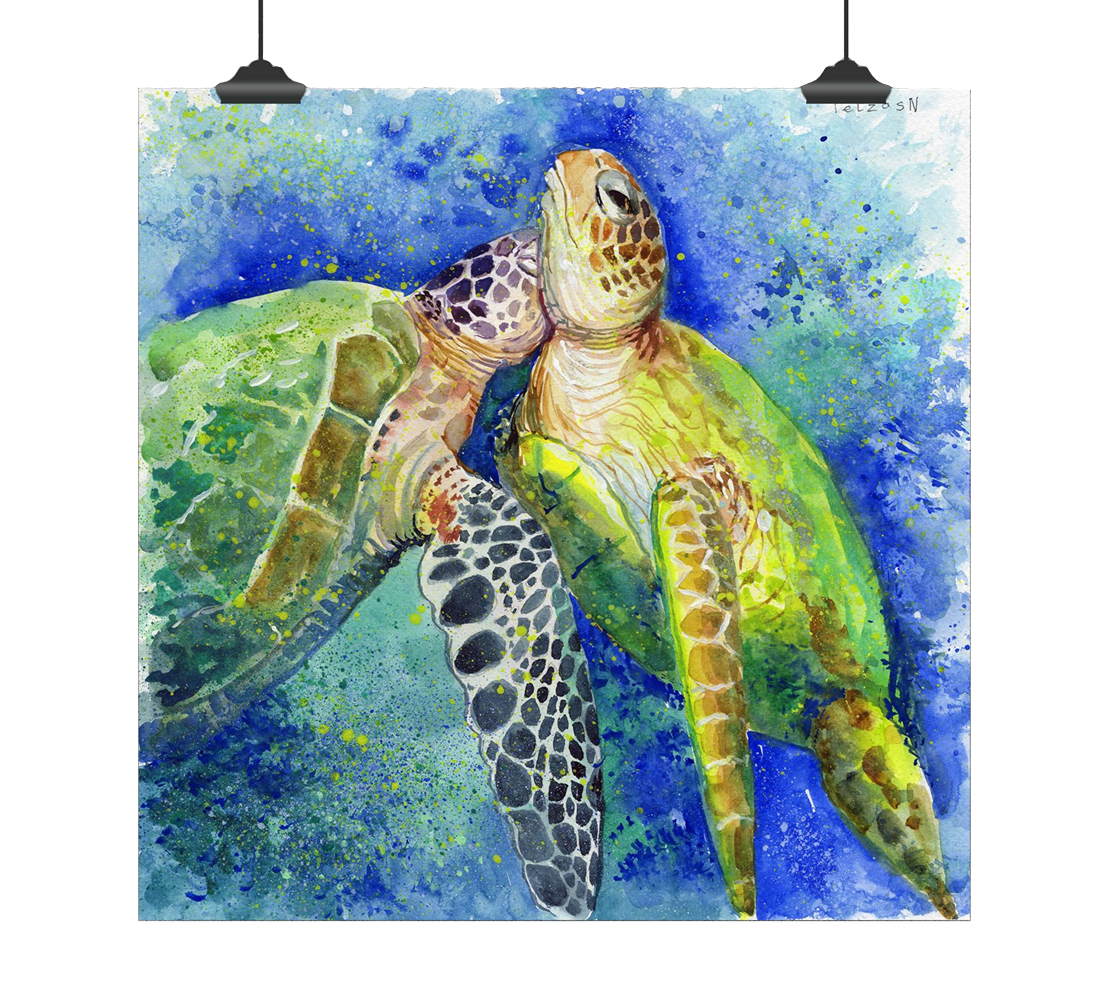 Sea Turtles Art Print: Canvas or Paper