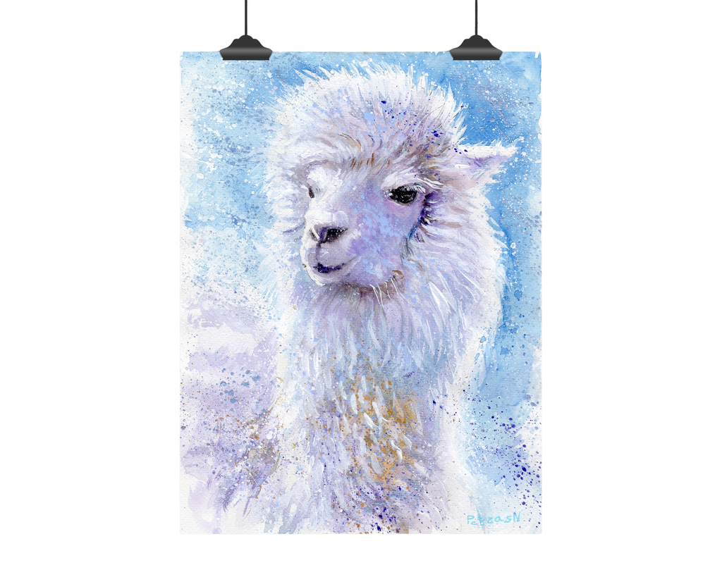 Alpaca Art Print: Canvas or Paper